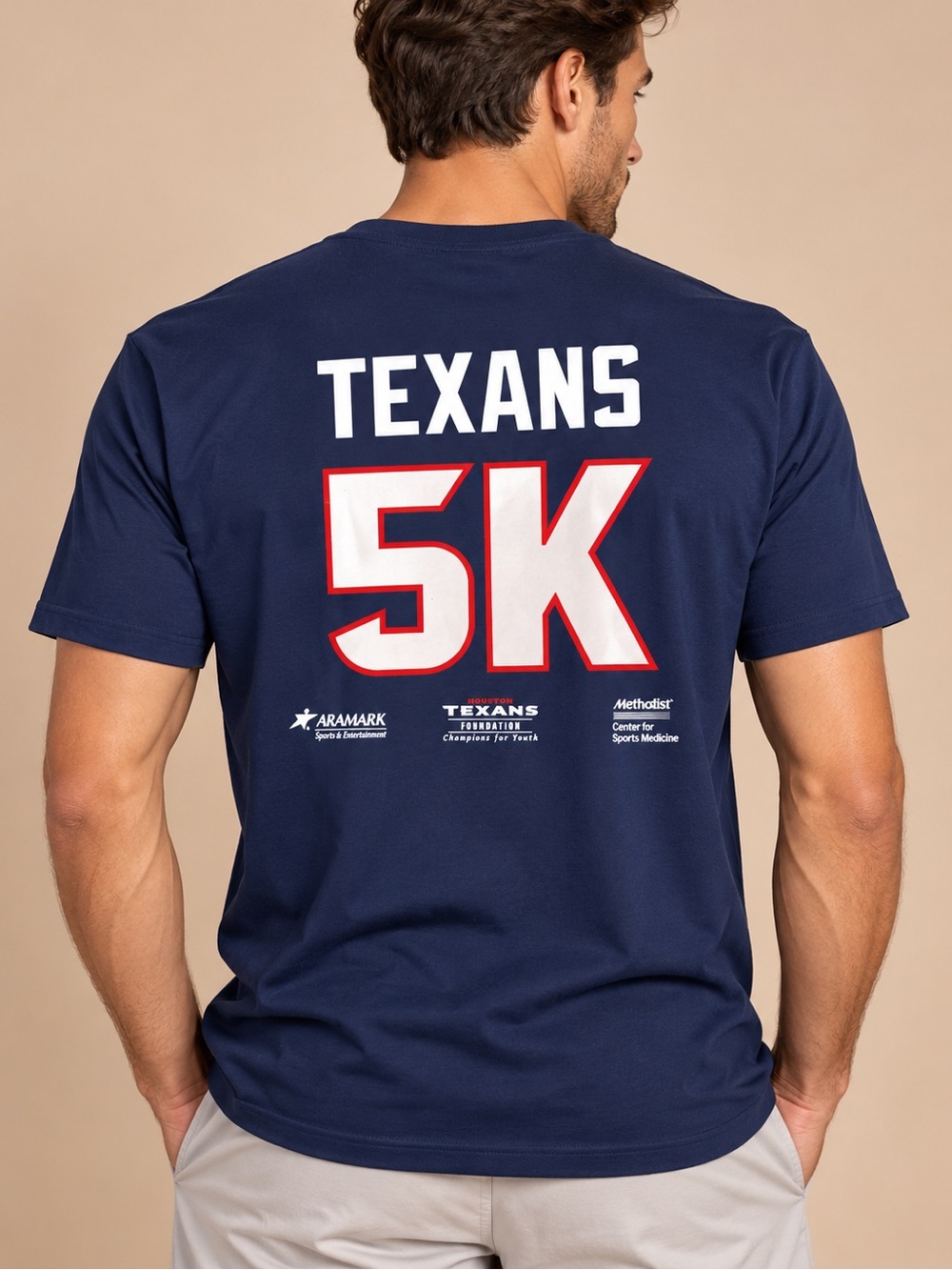 Gildan Houston Texans 5K Navy Event T-Shirt Size Large